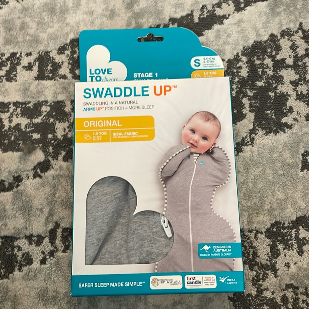 Swaddle up Love to dream new with tags S